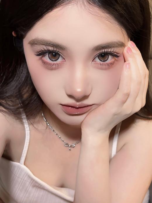 susugirl日抛 芝麻奶芙/榛子可可/甜心奶泡/胆小乌云/暴躁蓝莓/菠菜行动 14.2mm  日抛无售后！！灰棕蓝 商品图10