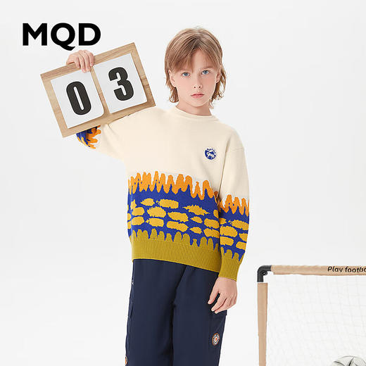 【MQD】童装男童毛衣冬季新款加厚保暖学院风休闲儿童针织衫毛线衣 商品图0