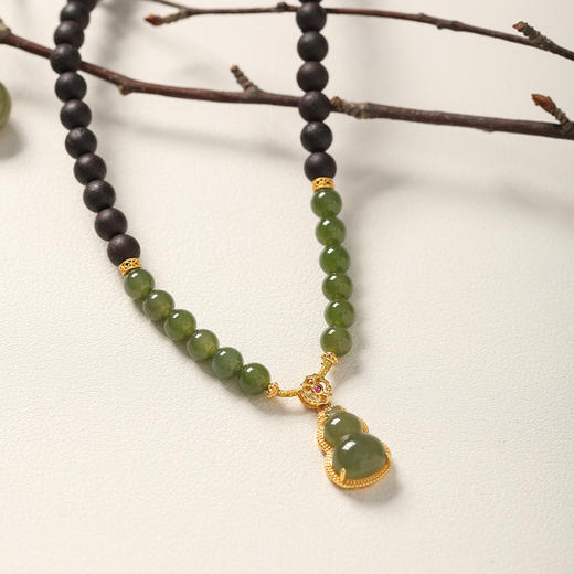 【福禄·和田玉葫芦降真香项链】敦煌福泽小众轻奢祈福降真香项链 商品图1