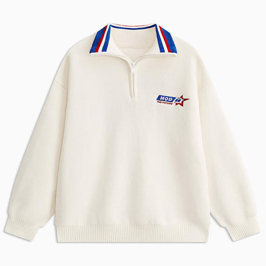 【MQD】童装男大童冬新款学院风休闲翻领毛衣 商品图3