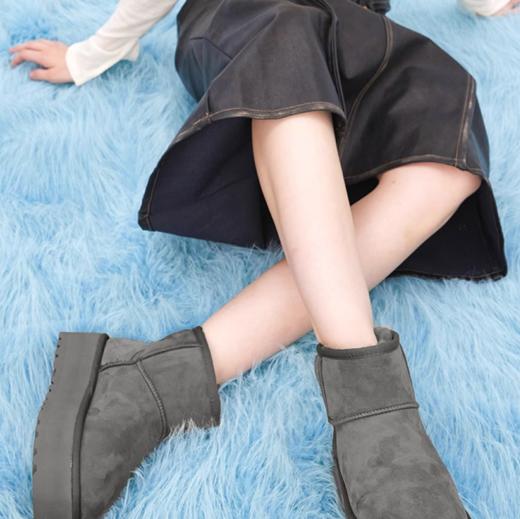 OZLANA 3款雪地靴  2024冬季新品女款加绒厚底羊皮皮毛一体防水中筒靴 商品图2