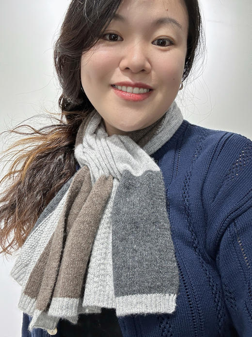 7天内安排发出  红莲JMW884-115撞色羊绒围巾 60g/条 商品图5