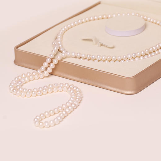 淡水珍珠花样链6-7mm 约140cm 冬天毛衣链必备款 108896 商品图2