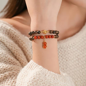 【好事花生·沉香南红双圈手串】敦煌福泽小众轻奢祈福沉香手串