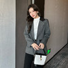 奢姿2025年秋季新款大码女装拼色戗驳领西服上衣胖妹妹休闲外套9943391660 商品缩略图0
