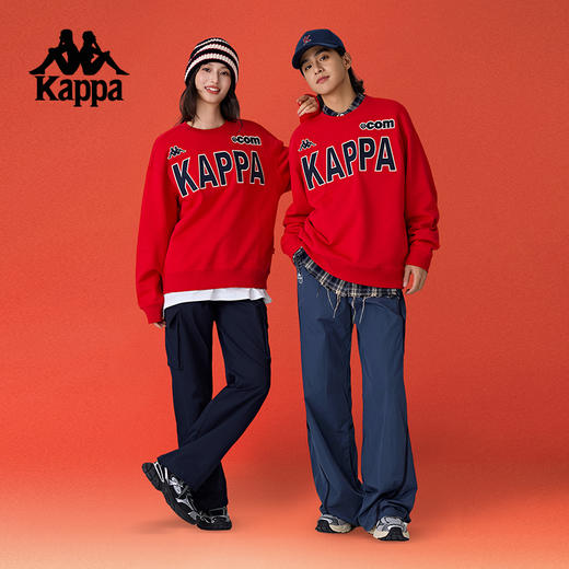 Kappa卡帕背靠背2025蛇年新年款运动卫衣女休闲长袖针织套头衫男K0FW2WT38 商品图4