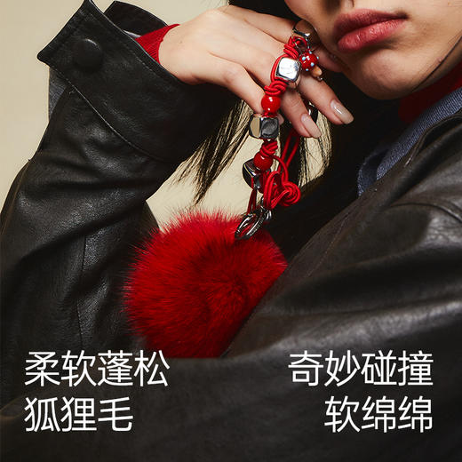 Amazing Song 乙颂狐狸毛毛绒手工挂件箱包书包配饰秋冬新款新年装饰 商品图5