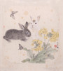罗玉鑫国画33x33CM《六合之二·戊卯（兔）》一1平尺手绘纸本工笔国画作品[原作编号GH0391] 商品缩略图1