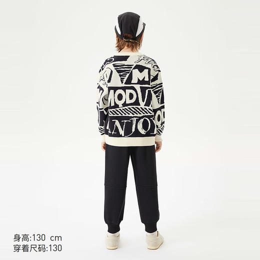 【MQD】童装男大童冬季新品漫画风字母圆领毛衣 商品图2