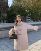 【GZ】无忧购韩系温柔宽松显瘦中长款围巾牛角扣加绒毛呢大衣9020# （截单后7天发货)25年清仓捡漏 商品缩略图6