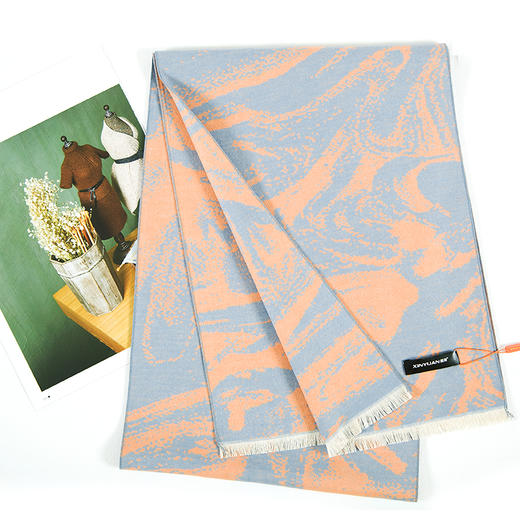 鑫缘 全真丝拉绒围巾 HB4609A 商品图5