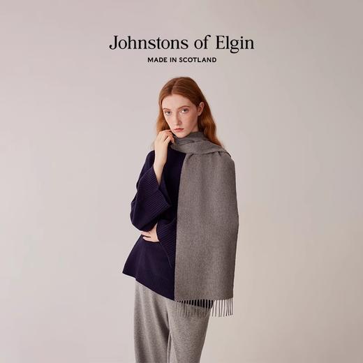 Johnstons of Elgin经典纯羊绒围巾 纯色 商品图2