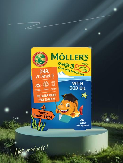 Mollers鳕鱼油果冻（水果味）36粒/盒 商品图2