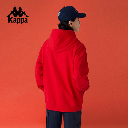 Kappa卡帕背靠背2025蛇年新年款运动连帽卫衣女长袖针织套头衫男K0FW2MT39 商品图3
