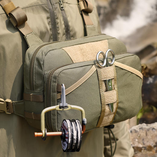 【500D尼龙 防泼耐造 堆料狂魔】轻量化多功能战术运动训练背心胸挂/洗漱包/钓鱼包ds（dq） 商品图11