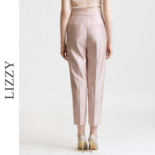 LIZZY早秋高腰直筒休闲西装女裤银行邮政工作裤制服高级定制7855 商品图3