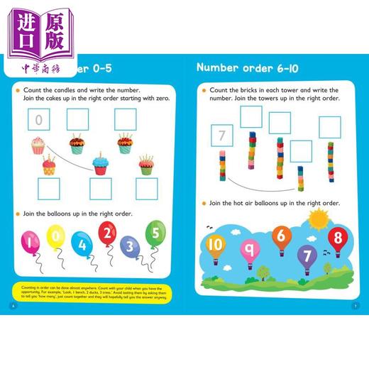 【中商原版】Numbers Workbook Ages 3-5 柯林斯易学儿童 数字练习册 3-5岁 Collins Easy Learning 学前启蒙 英文原版 商品图3