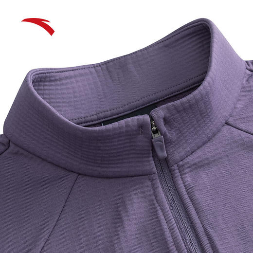 安踏半拉链长袖 女冬季户外内搭打底衫修身显瘦运动上衣162446402 商品图1