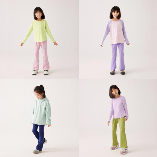【秋Vol.2】幼岚童装「小麻薯」儿童喇叭裤柔软舒适百搭24秋季新款女童打底裤ZY 商品图2