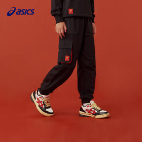 【联名款】Asics/亚瑟士童装儿童春季新款梭织宽松裤子百搭不变形