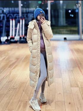 清仓，咖色4码，黑色8码！！35件去年发560元！独家！越南回货，露露80鹅绒，行走的羽绒被！Iulu wunder puff 九格长款鹅绒 9格羽绒服