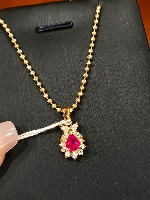 0.68ct刻面红宝石吊坠 商品图3