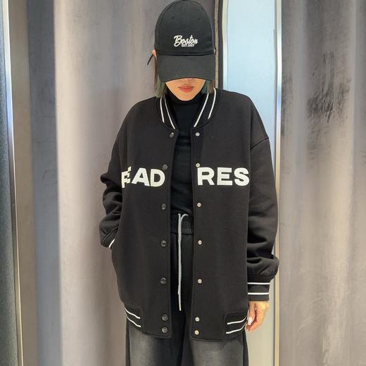 N1胸前大字母长袖棒球外套（黑） 冬季 144030120321 商品图0