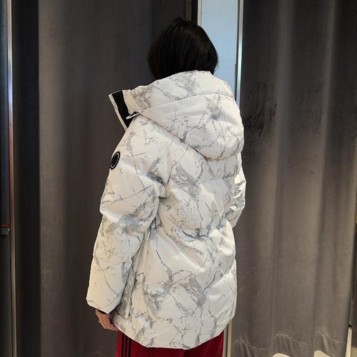 ZNB连帽墨画涂鸦中款羽绒服(白） 冬季 000024102212 商品图1