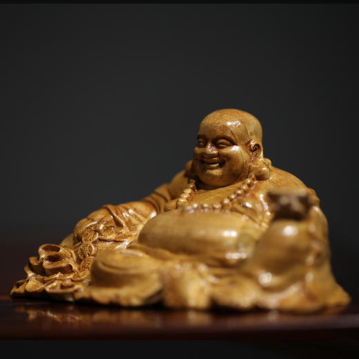工艺美术师吴善钊出品金丝楠弥勒摆件 商品图1