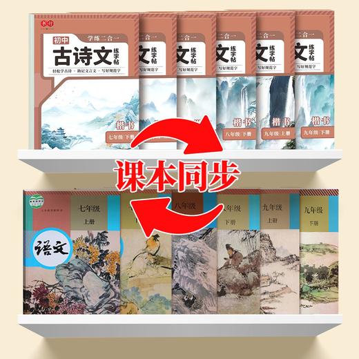 初中语文同步古诗文练字帖七八九年级上下册课本同步硬笔临摹描红 商品图2
