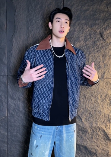 WT75新款韩版潮流印花短裤牛仔外套百搭复古拼接撞色上衣夹克