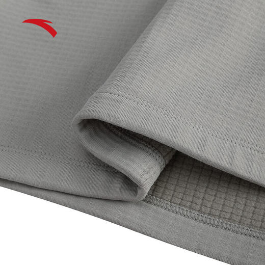 安踏运动长袖男冬季加绒保暖户外运动半拉链针织衫长T恤152446402 商品图6