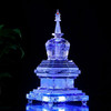佛堂摆件K9白水晶舍利塔菩提塔白水晶双层宝塔供品摆件 商品缩略图2