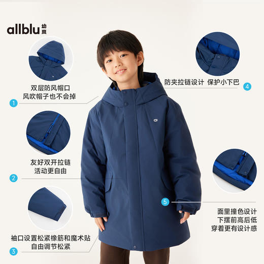 幼岚【红嘴雁羽绒】儿童防风机能派克冲锋羽绒服男女童秋冬新款ZY 商品图4