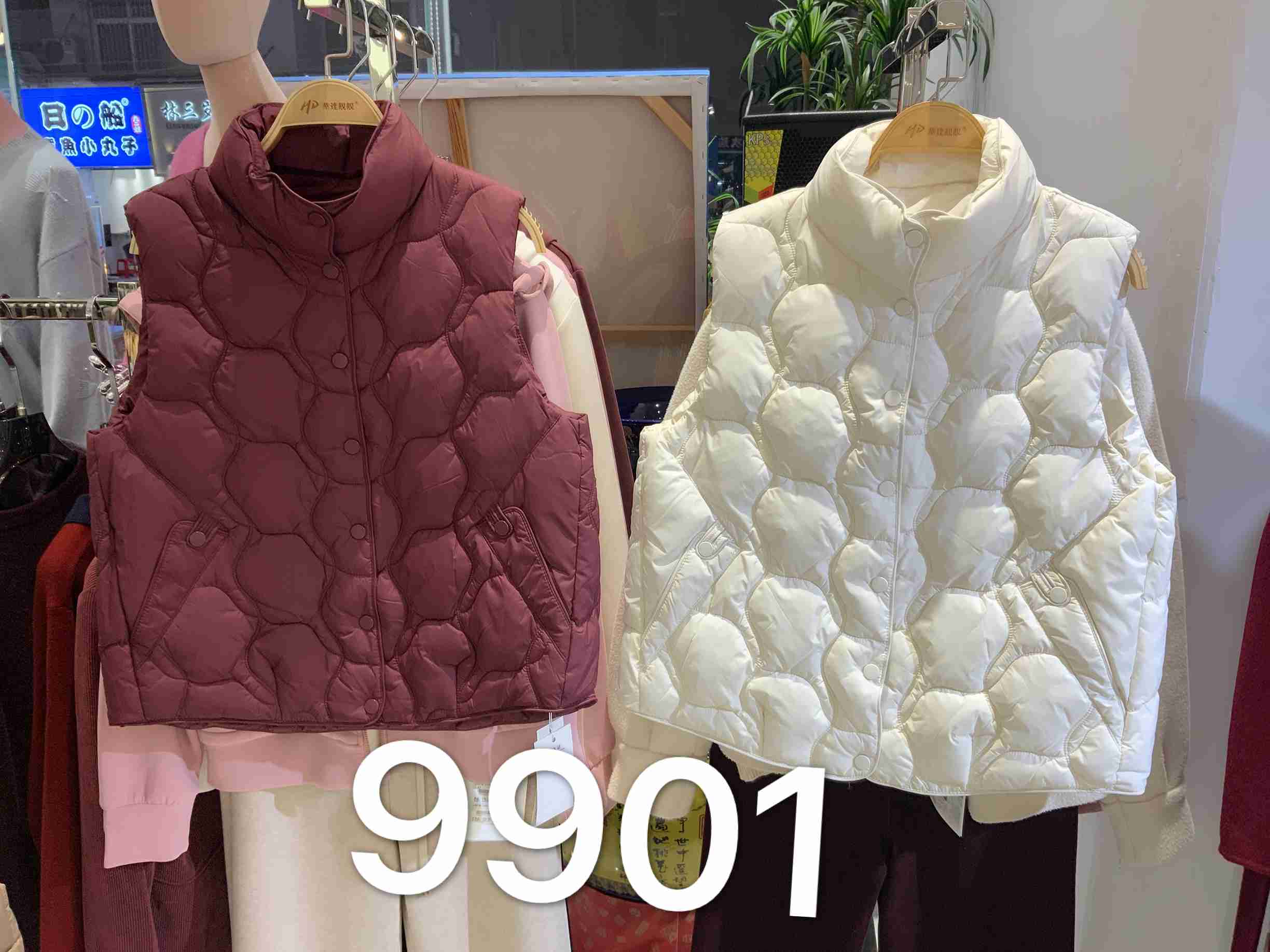 女装24秋冬新品翻领羽绒棉马甲2280-ZM9901