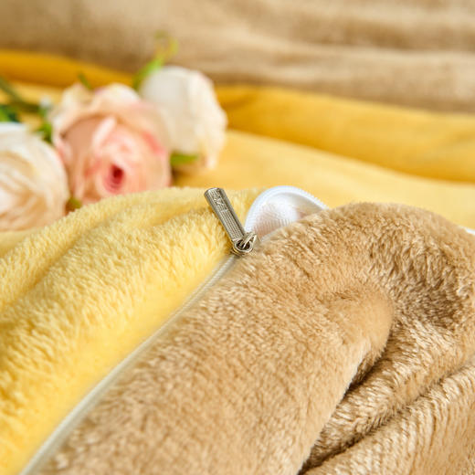 纯色简约牛奶绒加厚床上四件套家用床品冬季加绒保暖床单被套罩子 商品图4