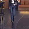 雀说加绒加厚牛仔裤女士新款小个子弹力直筒小脚烟管裤AL999 商品缩略图3