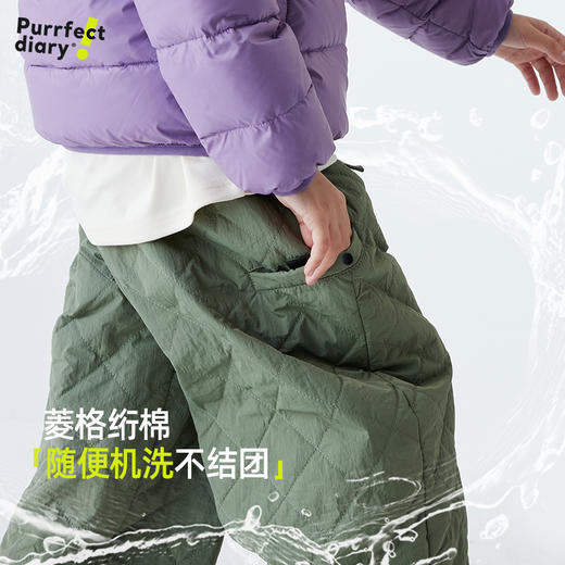 儿童日系菱形绗棉休闲长裤 PDK2447 商品图3
