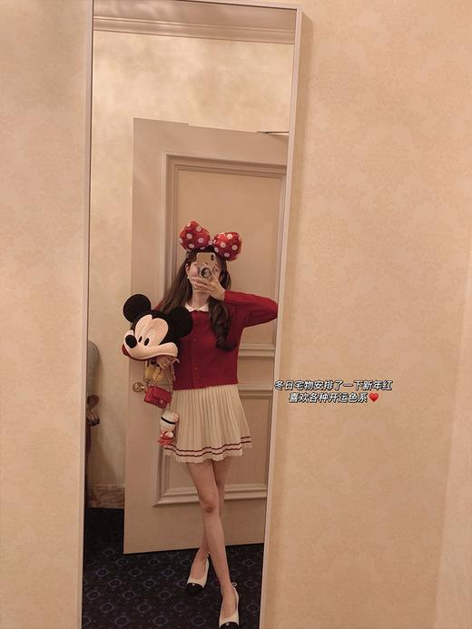 金蘑菇菇Tous les jours冬日宅物2.0/100wool 乖甜系爱心钩花内搭 商品图7