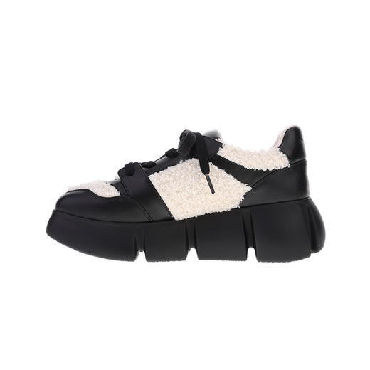 sheme国宝小白系列棉毛拼接熊猫烫钻点缀温暖内里男女同款运动鞋可定制 商品图1