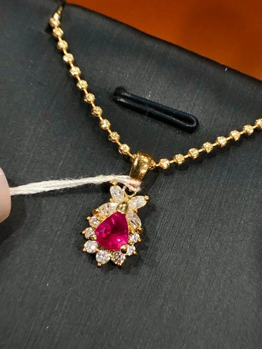0.68ct刻面红宝石吊坠 商品图2
