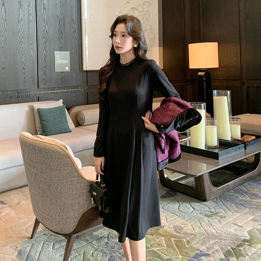 奢姿大码女装2024冬季气质POLO领小香风两件套胖妹妹时尚复古套装9944991308 商品图1