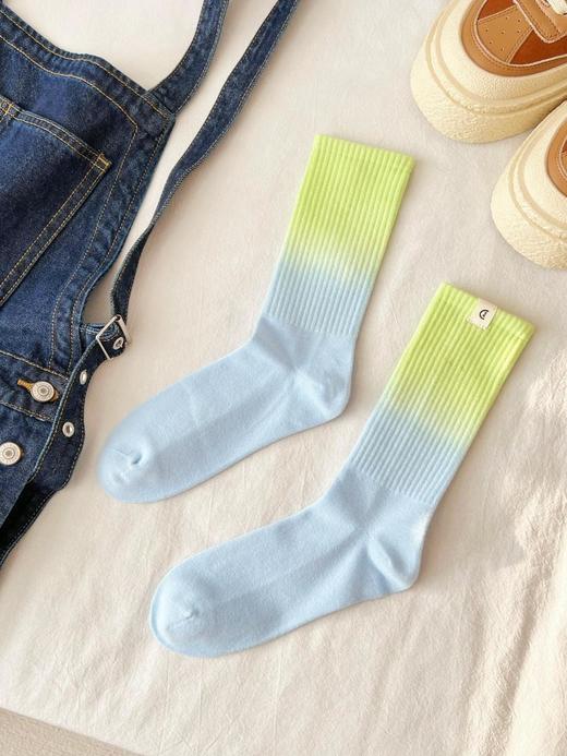 Icicle之禾夏日配色袜子夏天的清爽色！！好像青柠汽水的配色，一眼就超清凉哈哈！（CO） 商品图3