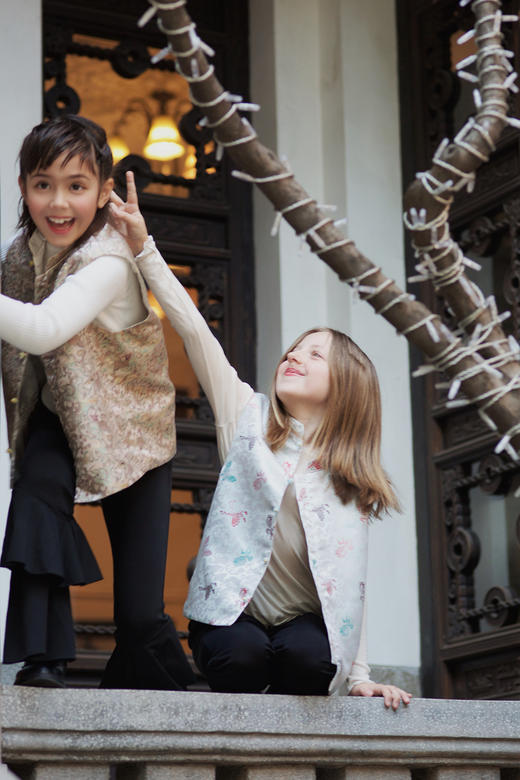 盛唐牡丹|儿童系列|Kids 牛首龙纹对襟马甲 商品图5