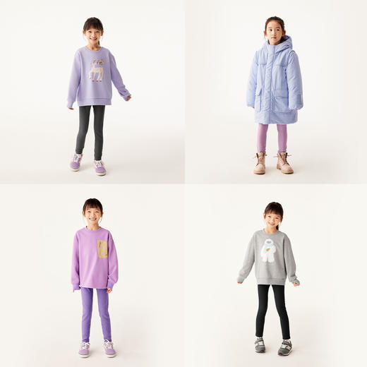 【折扣】幼岚童装「安心德绒」打底裤亲肤柔软24年冬新款儿童女童打底裤 商品图2