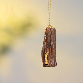 白奇楠吊坠·观音款丨天然芽庄白奇楠包金吊坠 沉水级 SP9858