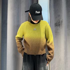 N圆领渐变拼色长袖套头毛织（绿） 冬季 144050060321