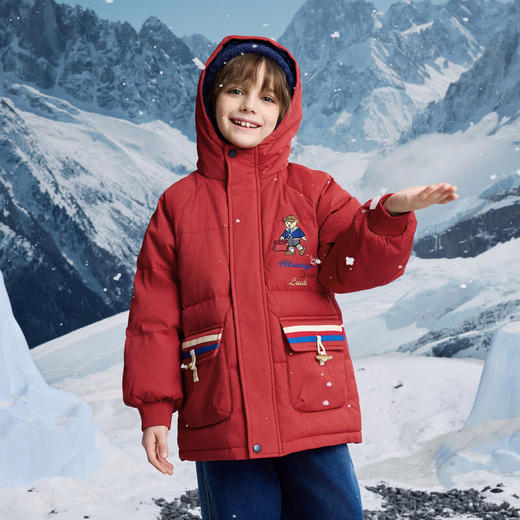 【MQD】童装男大童冬新款加厚保暖学院风羽绒服 商品图3