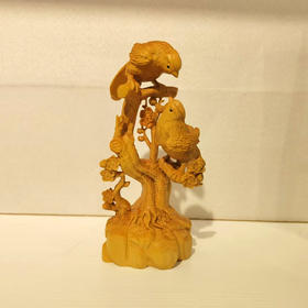 双喜喜上梅梢摆件