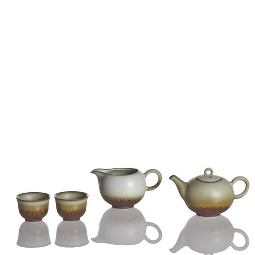 【活瓷陶器】清心茶具组1壶6杯1茶海  壶125ml/茶海130ml/杯40ml 商品图0